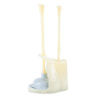 Freestanding Toilet Cleaner Set- Toilet Brush, Toilet Plunger, Holder, Triple Set Plastic Bathroom Toilet Cleaner Set(beige Or Blue)(Beige)