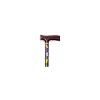 Folding Cane - Butterfly. This Walking Cane has push button height adjustment and a weight capacity of 250 lbs. Comfortable Fritz Handle for arthritis sufferers.
