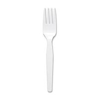 Genuine Joe Polystyrene Fork, Heavyweight, 100/BX, White (10430)