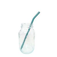 Aquamarine Barely Bent Long Straw