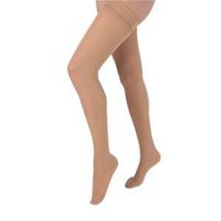 Health Support Vascular Hosiery 20-30 mmHg, Full Length Thigh, Closed Toe, Sheer, Beige, Regular Size D (Pair of 1)