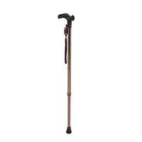 Walking Cane Aluminum Crutches One-Legged Walking Sticks Retractable Non-Slip in Line with The Shape of The Palm Grip (Brown)