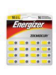 Energizer Zinc Air Hearing Aid Batteries SIZE 10 - 16 ct