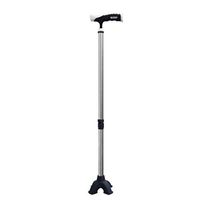 YULAN Suction Four-Legged Walking Aid Crutches Aluminum Alloy Multi-Function Telescopic Adjustment Anti-Slip Old Cane