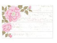 Cottage Roses and Flowers Gift Note Cards with Envelopes and Gold Seal -25pack Set