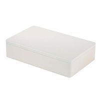 Tianhui Classic Box Rectangular White Empty Tin Box Containers, Gift, Jewelry and Storage Tin Kit, Home Organizer (White, L)