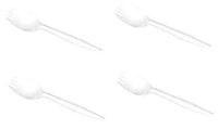 Karat U2210 5.3" PP Medium-Weight Disposable Spork, White (Pack of 1000) (4-(Pack))