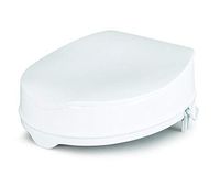 Homecraft Savanah Raised Toilet Seat with Lid, 6" High Elevated Toilet Seat Locks Onto Standard Toilets, Portable Assistance Seat with Sturdy Brackets, Medical Aid for Elderly, Disabled, Limited Mobility