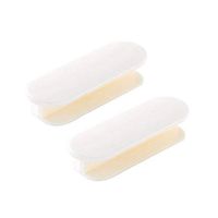 Self Adhesive Door Pull Handle - 2pcs Creative Home Pasted Door Handle Simple Auxiliary Door and Window Handle for Windows, Wardrobes, Cabinets, Drawers and Glass Doors (White)