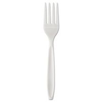 Individually Wrapped Reliance Medium Heavy Weight Cutlery, Fork, White, 1000/CT