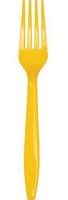 288-Count Touch of Color Premium Plastic Forks, School Bus Yellow