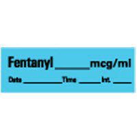 8852460 PT# AN-7 Label Fentanyl 500" 1-1/2x1/2" Time Tape Blue 333/RL Made by TimeMed a Div of PDC