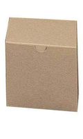 Gift Boxes - Kraft 4"L x 4"W x 4"D (100/Case) - STOR-85301