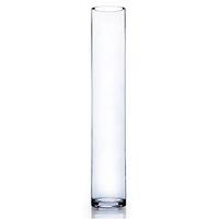 WGV Cylinder Vase, 4" W x 24" H, Floral Container, Glass Candle Holder Centerpiece Planter Terrarium for Wedding Party Event, Home Office Decor, Clear, 6 Pieces