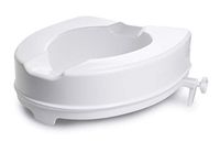 McKesson White Plastic Raised Toilet Seat 4" Height Up to 400 lbs