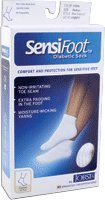 SensiFoot Mini-Crew Length Diabetic Sock X-Large, White 110879 Qty 1