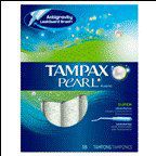 Tampax Pearl Plastic Super Unscented 18 CT (Pack of 12)