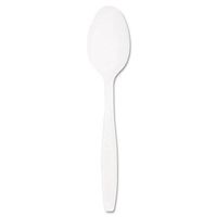 SLOGBX7TW0007BX Solo Cup Company Guildware Extra Heavyweight Plastic Teaspoons, White, 100/Box