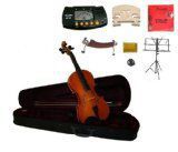Merano MA100-15 15-Inch Student Viola Case and Bow with Extra Set of Strings, Extra Bridge, Shoulder Rest, Metro Tuner