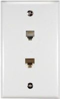 Audiovox TPH551 Dual Wall Plate White RJ45 and RJ12