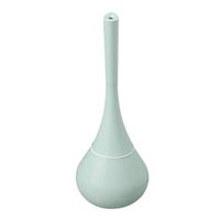 Toilet Brush with Holder Toilet Bowl Brush Cleaner and Plunger Combo Set Freestanding Plastic Toilet Brush Scrubber for Bathroom Cleaning (Green)
