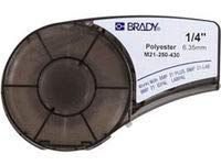 Brady M21-250-430 Cartridge, B430 Clear Polyester Material, 0.25" W x 21' L, Black on Clear