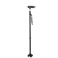 Walking Stick Adjustable Height with Led Light Aluminum Alloy T Handle Non-Slip Base for Gentleman and Lady Fauay