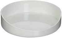 Sammons Preston Hi-Lo Dish, White Speckled, Plate has 7.75" Diameter, Low 0.5" Entry Wall Slopes Up Until Reaching 1.5" High in Back, Durable Melamine Plastic with Nonskid Base, Scooping, Serving & Eating Aid