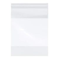 Plymor Heavy Duty Plastic Reclosable Zipper Bags w/White Block, 4 Mil, 9" x 12" (Pack of 100)