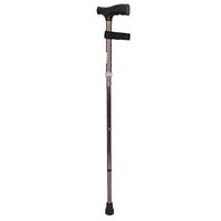 Huapa Folding Lightweight Walking Stick - 5 Steps Adjustable Aluminum Metal Collapsible Travel Cane with Non-Slip Rubber Base(Copper)