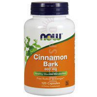 Now Foods Cinnamon Bark, 120 Caps 600 mg (Pack of 2)