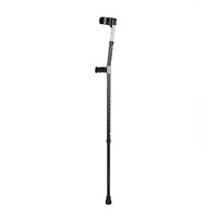 Sisyria Black Open Cuff Crutches for Elderly Handicapped Disabled, Walk Easy Crutches with Ergonomic Handle, Lightweight Aluminum Walking Stick,Single