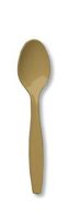 24-Count Touch of Color Premium Plastic Spoons, Glittering Gold
