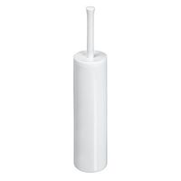 iDesign Una BPA-Free Plastic Toilet Bowl Brush and Holder Set - 3" x 3" x 16.3", White