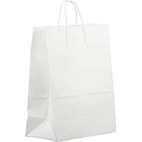 JAM PAPER Solid Gift Bags - XL - 12 5/8 x 15 1/2 x 6 - White Kraft - Sold Individually