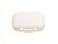 ERZA SCARLET Small Pill Cases 3 Removable Compartments Travel Medication Carry Case - Pill Box for Daily Vitamin Organizer Box (White)