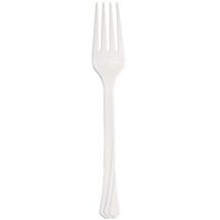 Hanna K. Signature Collection 51 Count Heavyweight Plastic Fork, Pearl