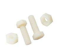 Karcy 20 Pair M8x25mm High Qulity Nylon Hex Head Screw & Nut Kit