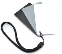 Kaavie 3 in 1 Pocket-Sized Reference Color & White Balance Grey Card Set with Quick-Release Neck Strap for Digital Photography