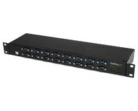 StarTech USB to Serial Hub - 16 Port - COM Port Retention - Rack Mount - FTDI USB to RS232 Hub - USB Serial DB9 (9-pin)