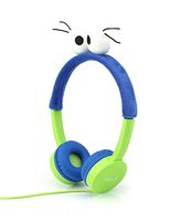Gabba Goods Premium Plush Design Critter Eyes Over The Ear Comfort Padded Stereo Headphones AUX Cable | Earphones, Safe for Children