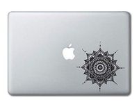 Mandala Expanded with Dots Printed Clear Vinyl Decal Sticker Compatible with Apple MacBook Pro Air 11" 12" 13" 15" All Years Laptop Trackpad Keyboard (15" MacBook (All Models))