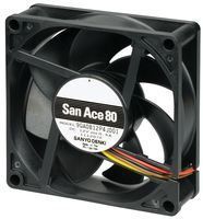 Axial Fan, San Ace 80 GA Series, 24 V, DC, 80 mm, 25 mm, 45 dBA, 67.4 cu.ft/min