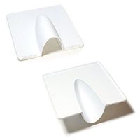 Qty 10 - White Brick Buster Plate - Cable Wall Entry Tidy - Cover Satellite/C.