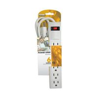 Prime Wire & Cable PB801124 6 Outlet Power Strip with 3-Foot Cord, White
