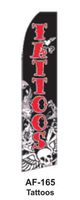HPP 11-1/2' X 2-1/2' Brand New Advertising Tall Flag- Tattoos