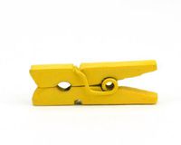LWR CRAFTS Wooden Mini Clothespins 100 Per Pack 1" 2.5cm (Yellow)