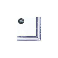Sophistiplate 08Jy3 Classic Disposable 3-Ply Paper Dinner Napkins, Navy Stripe (Pack of 60)