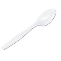 Dixie - Plastic Cutlery, Heavyweight Teaspoons, White, 1000/Carton TH217 (DMi CT