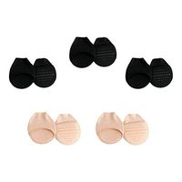 Exceart 5 Pairs Metatarsal Pads Ball of Foot Cushions Soft Gel Ball of Foot Pads for Feet Pain Relief (Black Skin Color)